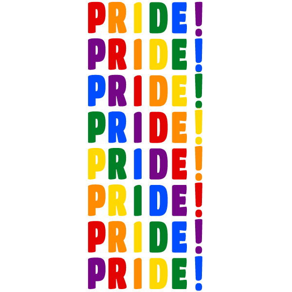 Pride banner transparent tall